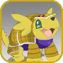 Golemon evolves into Armadillomon