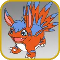 Aegiomon evolves into Elecmon